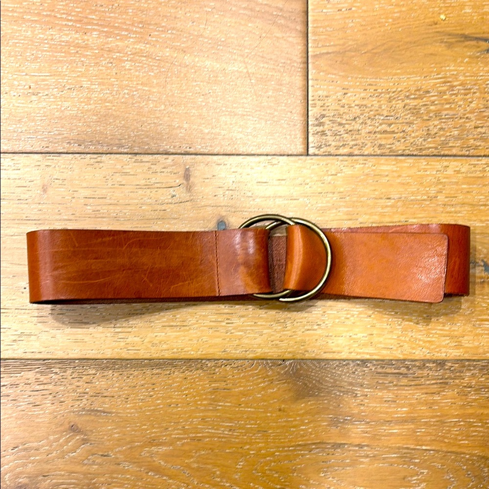 Vintage Inspired Brown Leather Belt